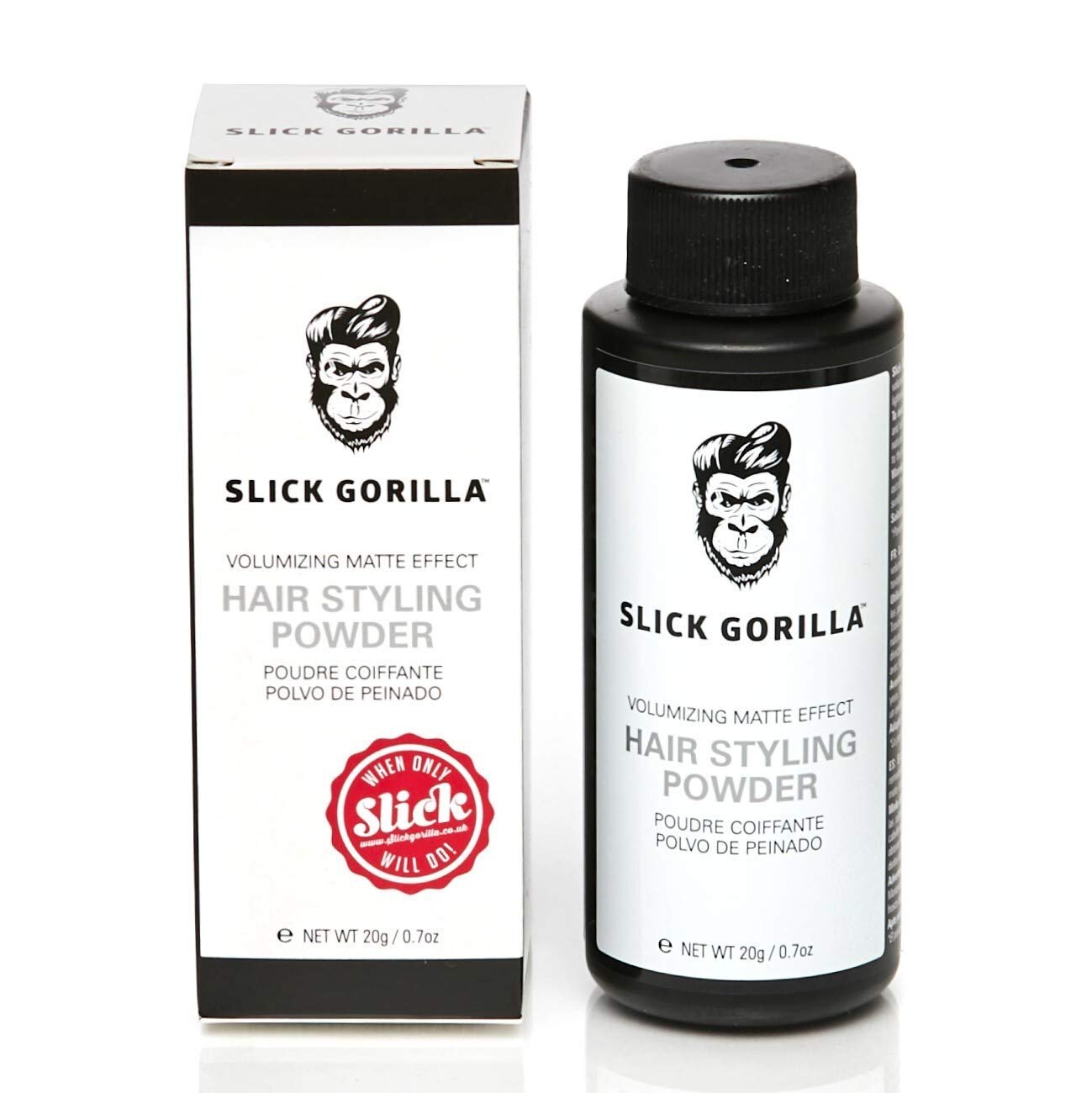 slick gorilla hair styling powder