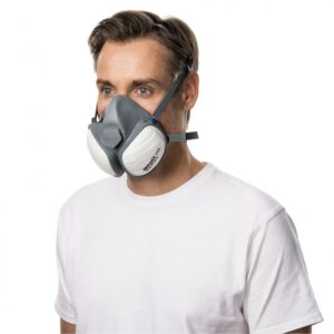 Picture of a man with a dust mask on