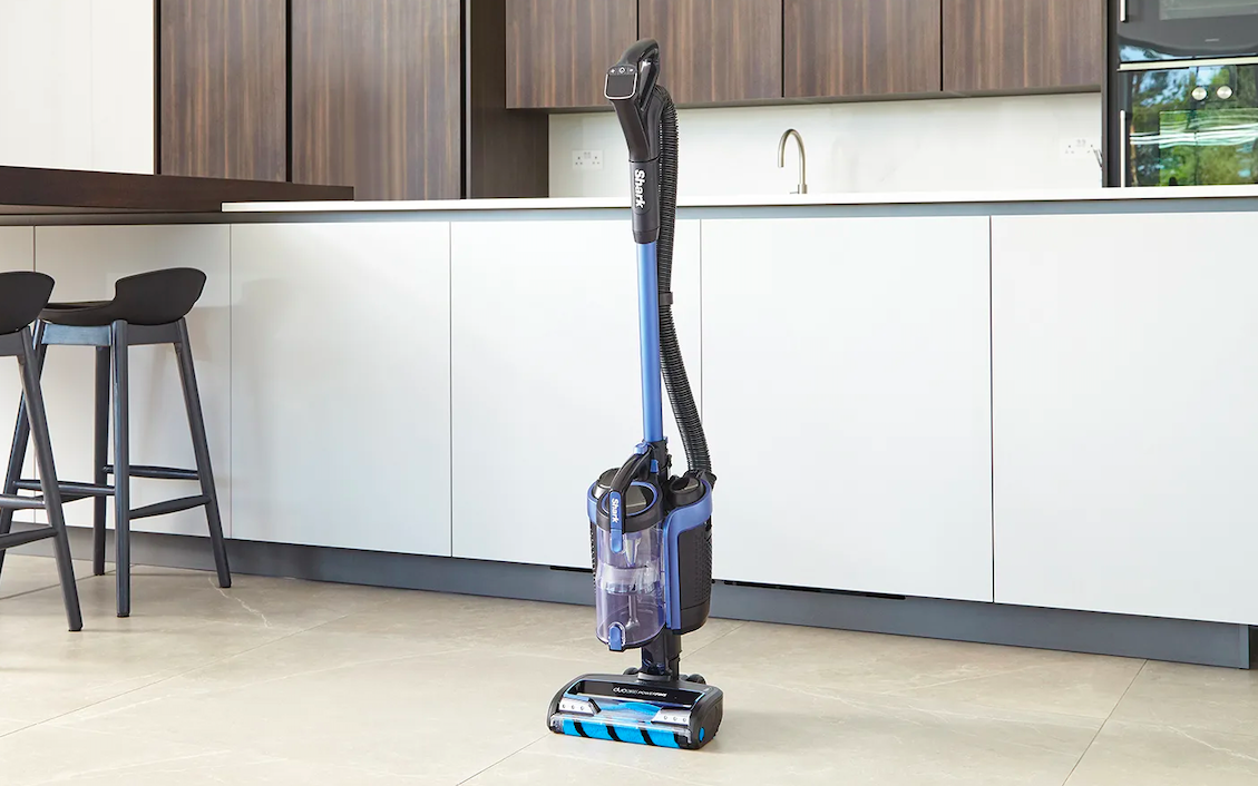 Shark clean vacuum upright in a kitchen environment