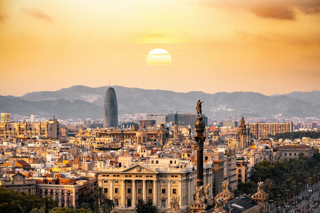 Barcelona city view