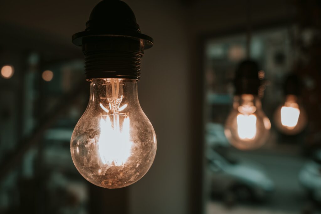 Led filament light bulb