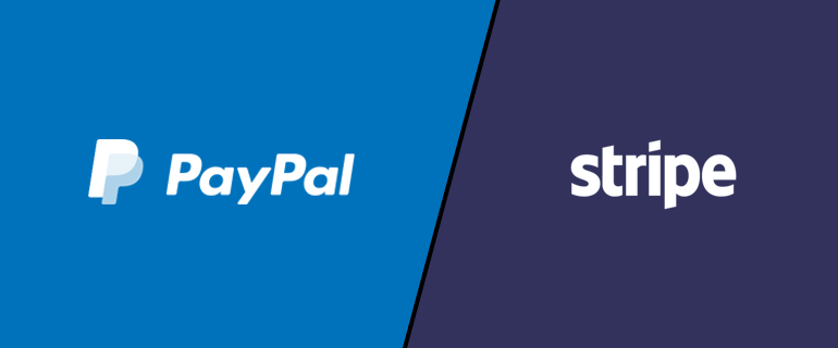 PayPal. and Stripe logos 