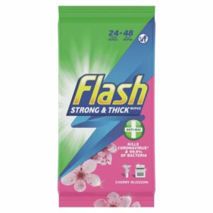 Flash Strong & Thick Antibacterial Wipes 24- Cherry Blossom