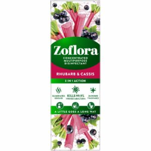 Zoflora Antibacterial Concentrated Disinfectant 3 In 1 Action Rhubarb & Cassis 250ml
