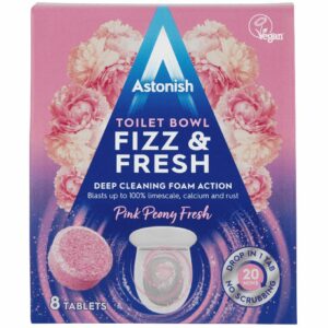 Astonish Toilet Bowl Fizz & Fresh Tablets Pink Peony Fresh (Pack of 8)