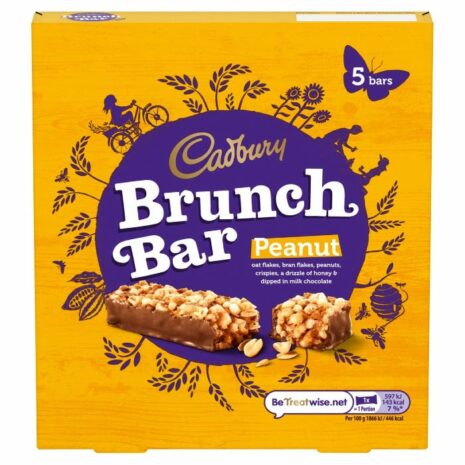 Cadbury Brunch Bar Peanut 5 Pack 160g