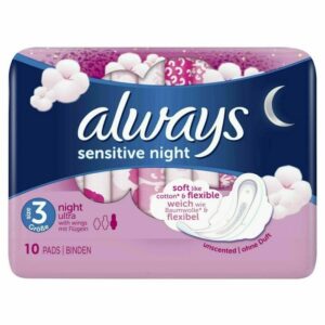 Always Sensitive Night Ultra Sanitary Towels 10 Pack