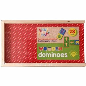 Small & Bright Wooden Dominoes - Numbers (28 Piece)