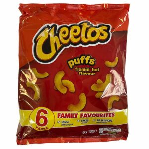 Cheetos Flamin' Hot Flavour Puffs (Pack of 6)