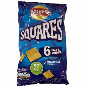 Walkers Salt & Vinegar Squares (Pack of 6)