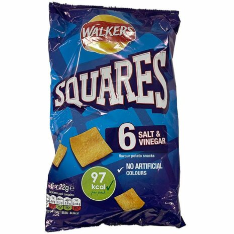 Walkers Salt & Vinegar Squares (Pack of 6)