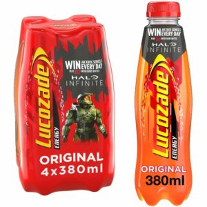 Lucozade Energy Original 380ml per bottle (Pack of 4)