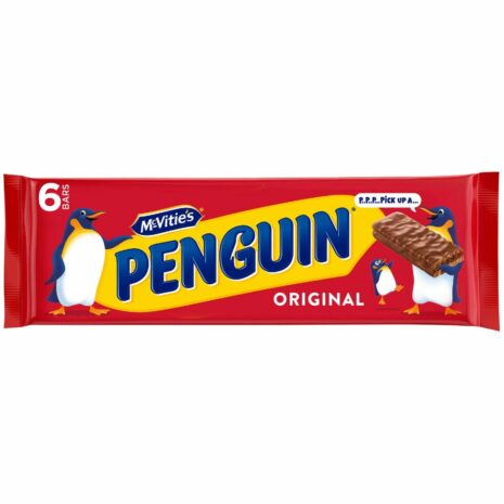 McVities Penguin Chocolate Biscuits (Pack of 6)