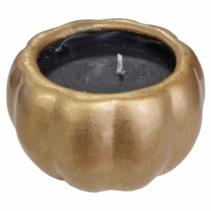 Ceramic Pumpkin Candle - Gold