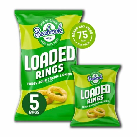 Seabrook Loaded Rings Tangy Sour Cream & Onion Flavour 5 x 16g