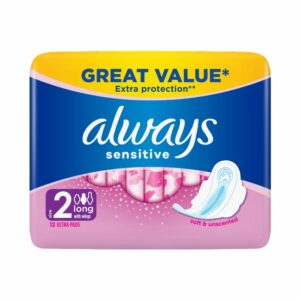 Always Sensitive Long Ultra (Size 2) Sanitary Pads With Wings