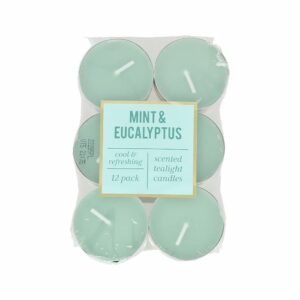 PEP&CO Mint & Eucalyptus Tealights (Pack of 12)