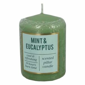 Scented Pillar Candle - Mint & Eucalyptus