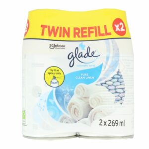 Glade Automatic Spray Twin Refill Pure Clear Linen Air Freshener 2x269ml