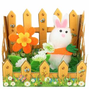 Character Decoration - Rabbit With Orange Flowers