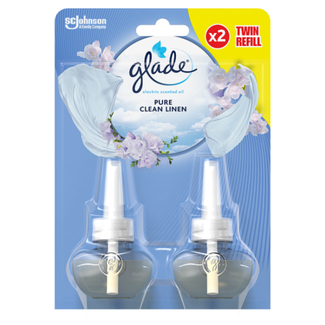 Glade Electric Twin Refill Clean Linen Scented Oil Plugin 2x20ml