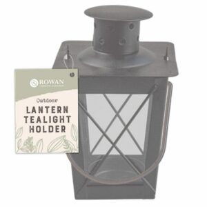 Outdoor Lantern Tea Light Holder - Grey