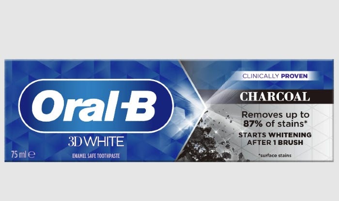 Oral-B 3D White Charcoal 75ml