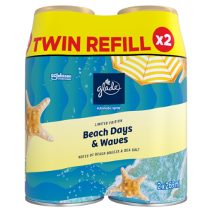 Glade Spring Automatic Spray Twin Refill Air Freshener Beach Days & Waves 2x269ml