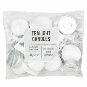 Unscented Tealight Candles (Pack of 20)