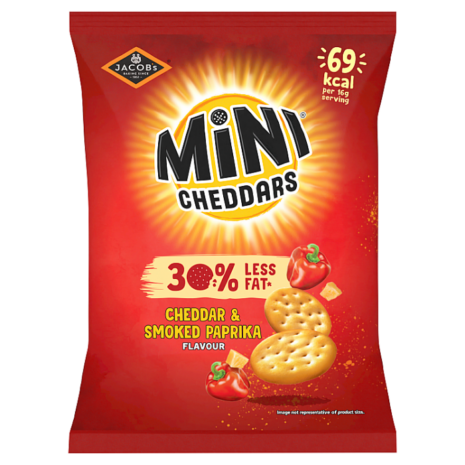 Jacobs Mini Cheddars Cheddar & Smoked Paprika Flavour 115g