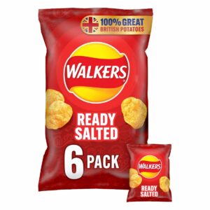 Walkers Ready Salted Crisps (Pack of 6)