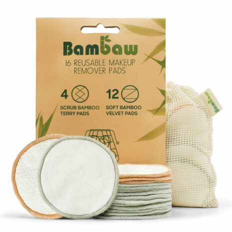 Organic Reusable Cotton Make Up Pads in Bamboo