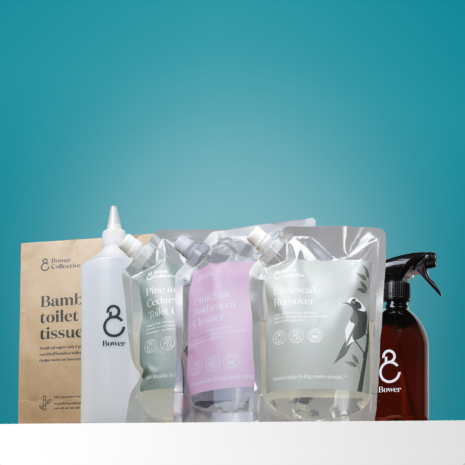 Shiny Bathroom Starter Kit | Bathroom Cleaning Refills with Reusable Dispensers | Eco Friendly