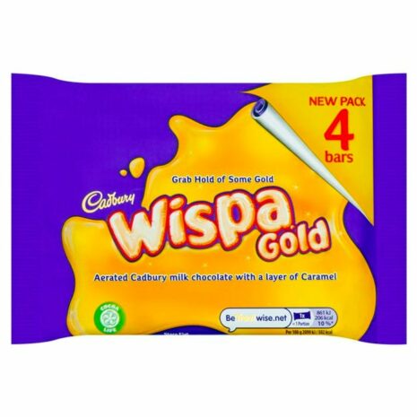 Cadbury Wispa Gold Chocolate Bar 4 Pack 164g