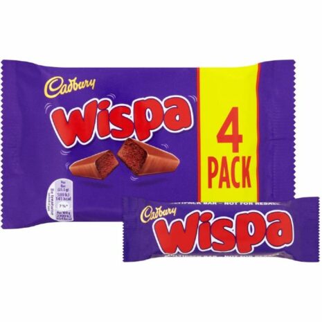 Cadbury Wispa Chocolate Bars (Pack of 4)