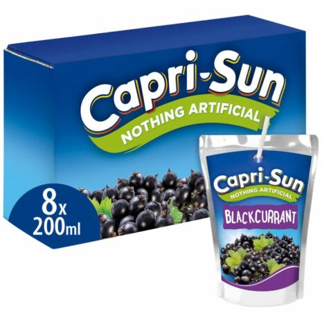 Capri-Sun No Added Sugar - Blackcurrant (Pack of 8)