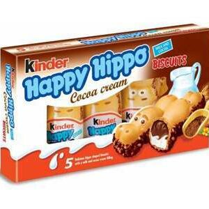 Kinder 5 Pack Happy Hippos Milk & Cocoa Biscuits