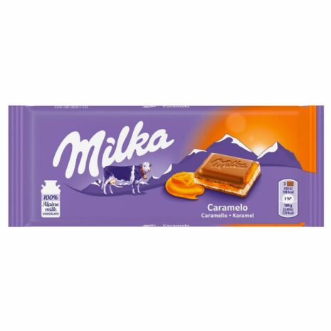 Milka Alpine Caramel Chocolate Bar 100g