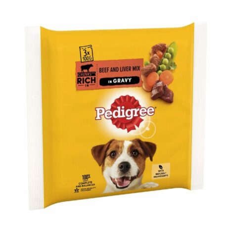 Pedigree Jelly Pouch Beef and Liver Mix (Pack of 3)