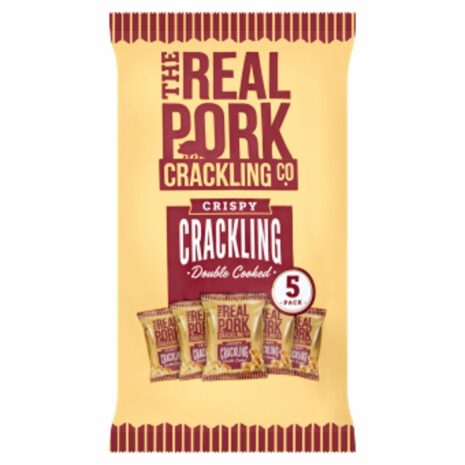 The Real Pork Crackling Co Crispy Crackling 5 Pack