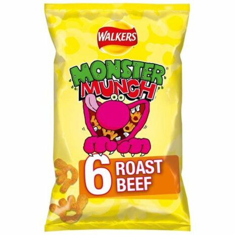 Walkers Monster Munch Roast Beef 6 Pack