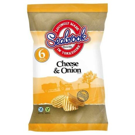 Seabrook Cheese & Onion 6 Pack