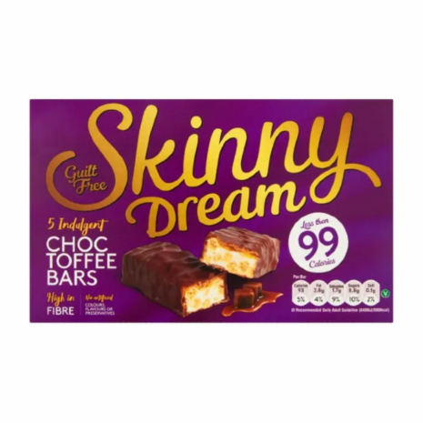 Skinny Dream Snack Bar in Chocolate Toffee Bars 5 Pack