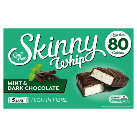 Skinny Whip Mint & Dark Chocolate Snack Bars 5 x 20g