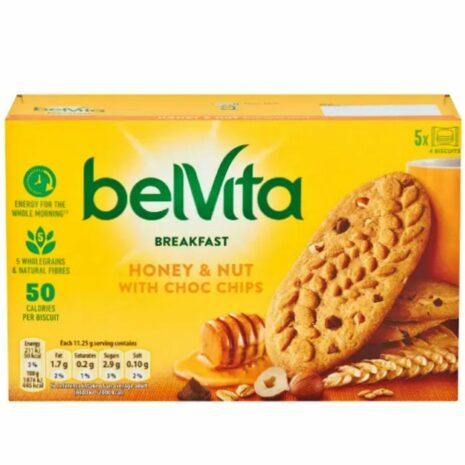 Belvita Breakfast Biscuits Honey & Nuts with Choc Chips 225g