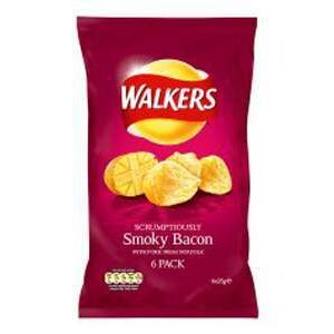 Walkers Smoky Bacon Crisps (Pack of 6)