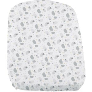 Chicco Chicco Baby Hug 4-in-1 Fitted Sheets - White (Grey Sheep Print)