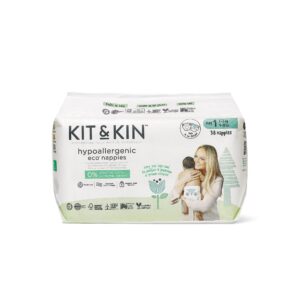 Kit & Kin Kit & Kin Hypoallergenic Eco Nappies - Size 1