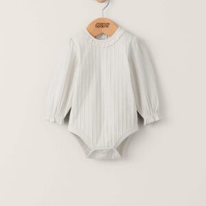 Mamas & Papas Lace Trim Bodysuit - Cream