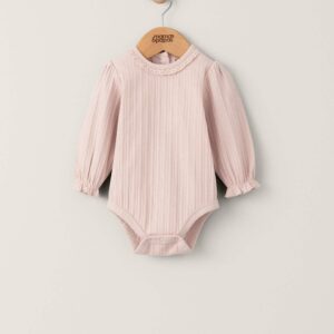 Mamas & Papas Lace Trim Bodysuit - Pink